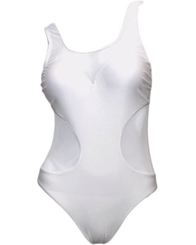 Julia Clancey Marilyn Mesh Swim Suit - White