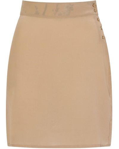Sophie Cameron Davies Beige Silk Skirt - Natural