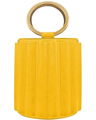 ALKEME ATELIER Water Metal Handle Bucket Bag - Yellow