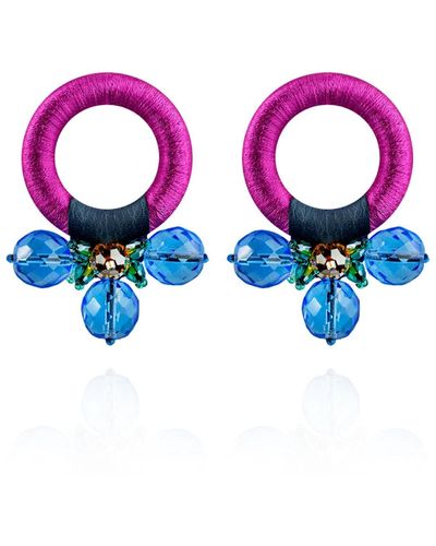 Saule Label Saulė Earrings In Sky Orchid - Blue