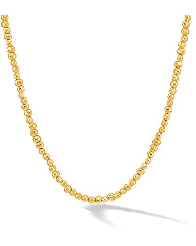 Dower & Hall Chunky Signature nugget Necklace In Vermeil - Metallic