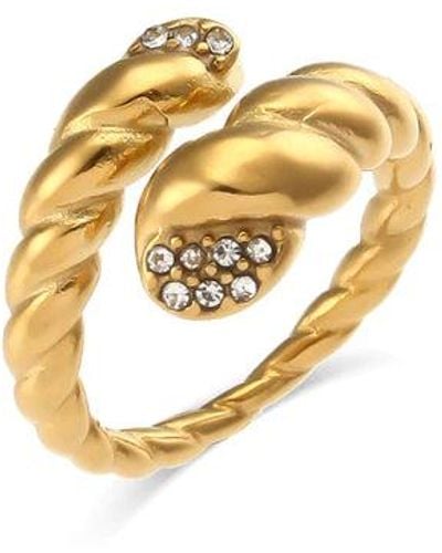 Olivia Le Cleo Snake Ring - Metallic