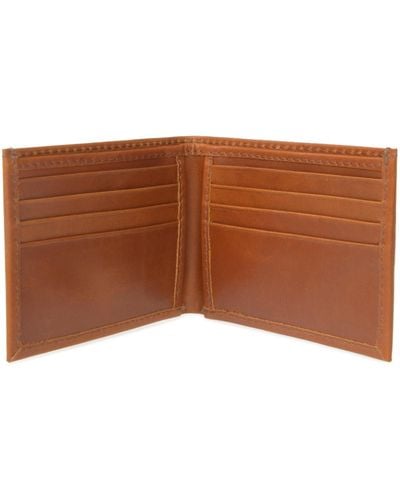 VIDA VIDA Classic Tan Leather Card Wallet - Brown