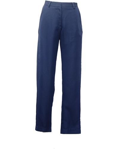Le Réussi Tailoring Slim Pants In Navy - Blue