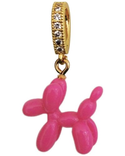 Ninemoo The Balloon Poodle Charm Pendant - Pink