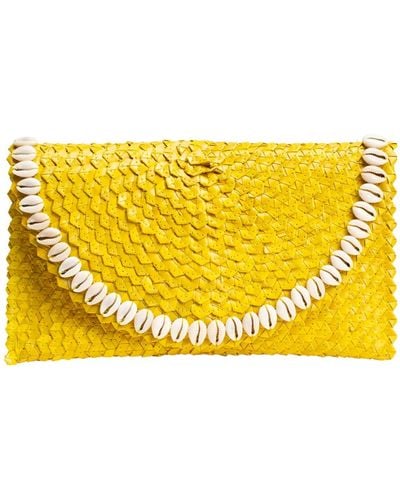 Jelavu Pandegelang Clutch Stylish Vegan Handbag - Yellow