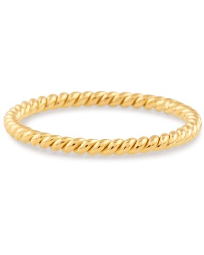 Trésor Twisted Band Ring In 18k Yellow Gold - Metallic