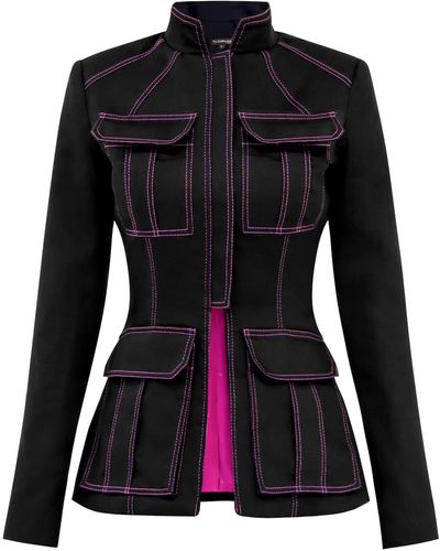 Tia Dorraine Details Matter Slim Fit Tailored Jacket - Black