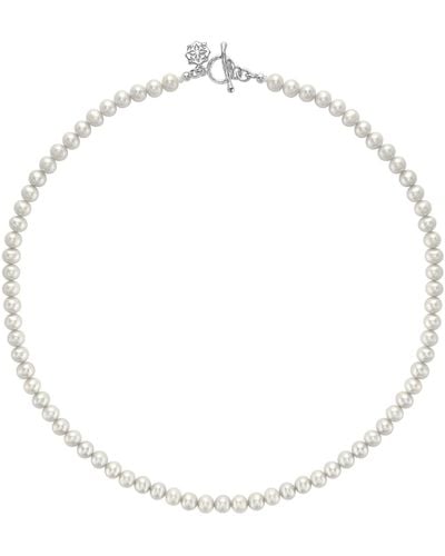 Dower & Hall Medium Freshwater Pearl Necklace - Metallic