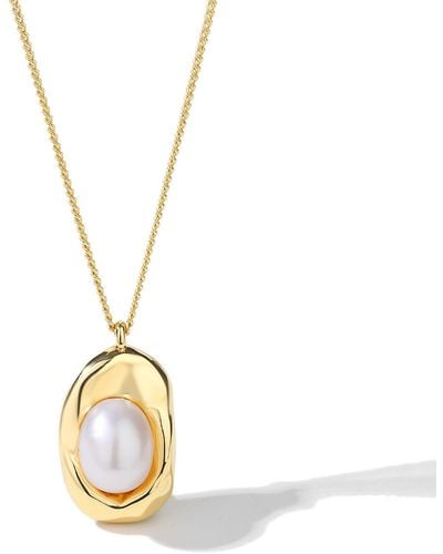 Classicharms Molten Pearl Pendant Necklace - Metallic