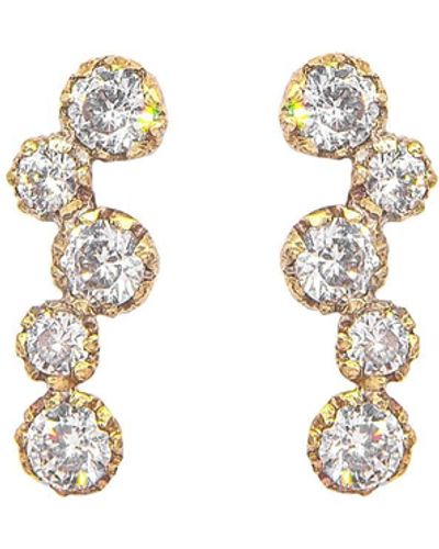 Lily Flo Jewellery Nuit Diamond Stud Earrings - Metallic