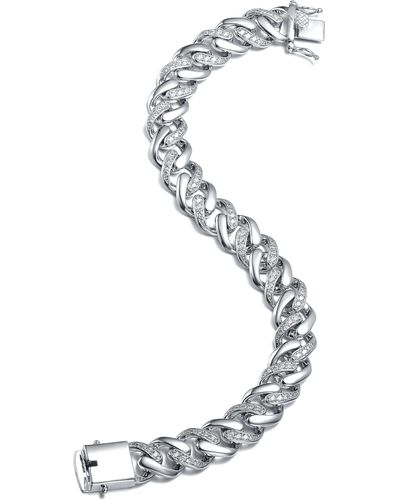 Genevive Jewelry Vilette Sterling Silver Chunky Chain Limited Edition Bracelet - Metallic