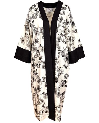 L2R THE LABEL Kaftan Kimono - Black