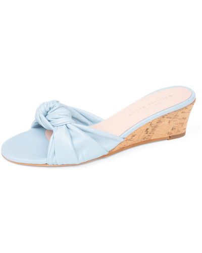 Patricia Green Savannah Knotted Bow Cork Wedge - Blue