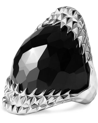 Kasun Vampire Bite Ring Silver - Black