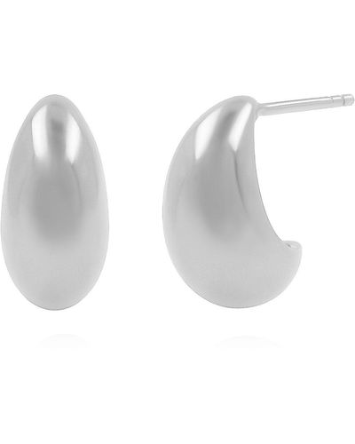 Cote Cache Large Dome Droplet Earrings - White
