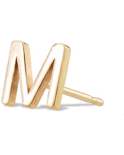Maya Brenner 14k Letter Stud - Metallic