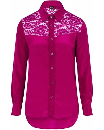 Sophie Cameron Davies Berry Pink Classic Silk Shirt