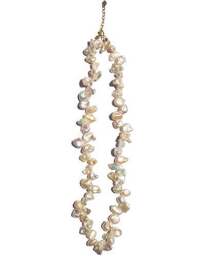 seree Lucille Freshwater Pearl Necklace - Metallic