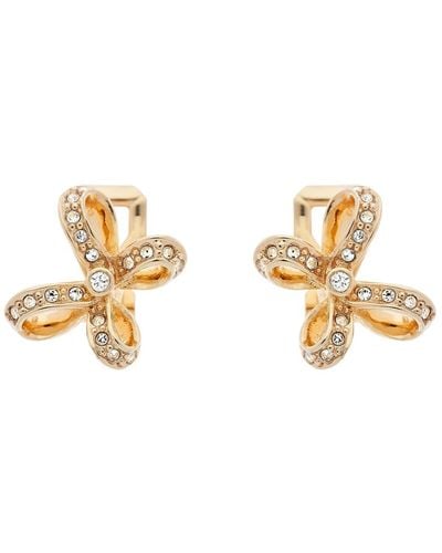 Emma Holland Jewellery & Crystal Bow Clip Earrings - Metallic