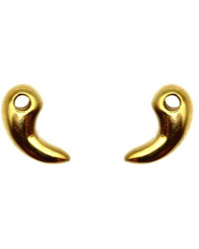VicStoneNYC Fine Jewelry Gok Ock Yellow Stud Earrings - Metallic