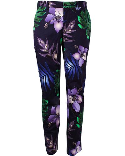 lords of harlech Charles Tropical Explosion Pant - Blue