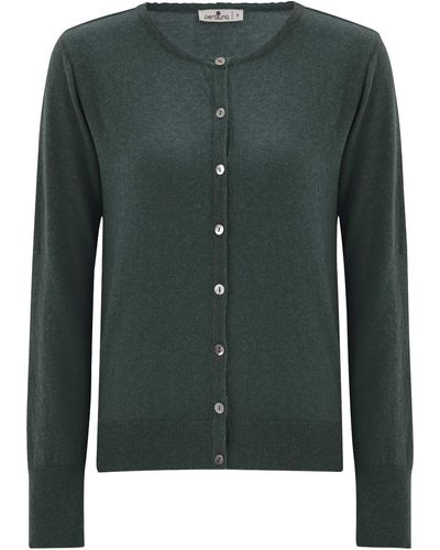 Peraluna Classic Basic O-neck Knitwear Cardigan - Green