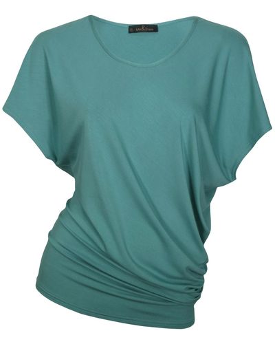 Me & Thee Forever Yours Sea Bamboo Jersey A-symmetric Tee - Green