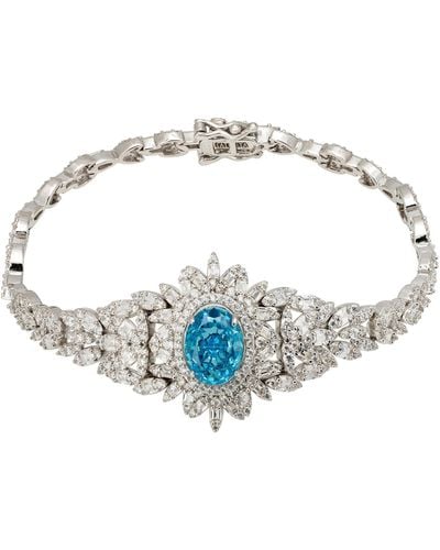 LÁTELITA London Arabesque Splendor Bracelet Blue Topaz Silver - Metallic