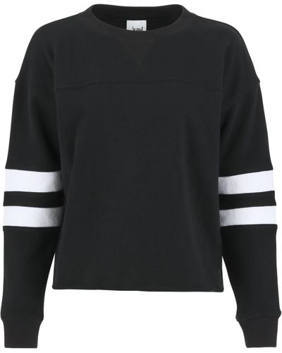Lezat Gilda Organic Cotton Varsity Sweatshirt - Black