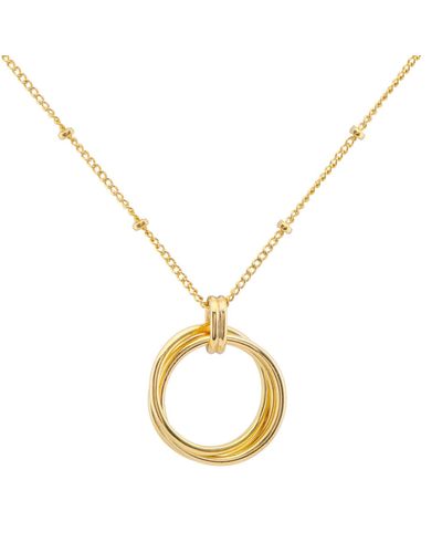 Auree Cordoba Yellow Vermeil Triple Ring 20-22" Necklace - Metallic