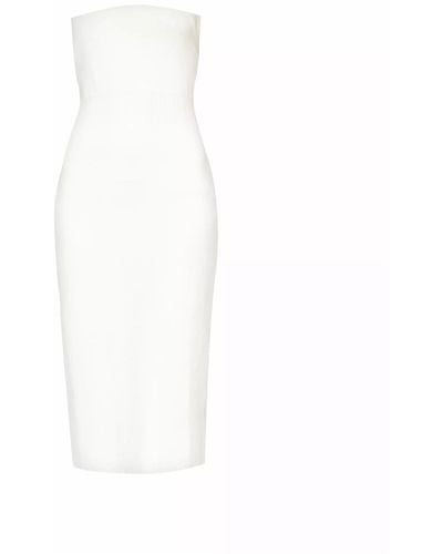 Amy Lynn Neutrals Sydney Knit Bandeau Midi Dress - White