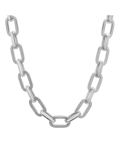 Miki & Jane Diamond Link Necklace In Sterling Silver - Metallic