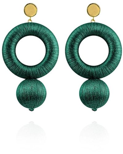 Saule Label Saskia Earrings In Spanish Emerald - Green