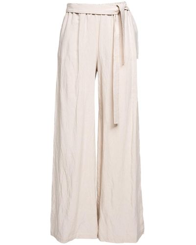 ARTISTA Neutrals Ivory Palazzo Trousers - Natural