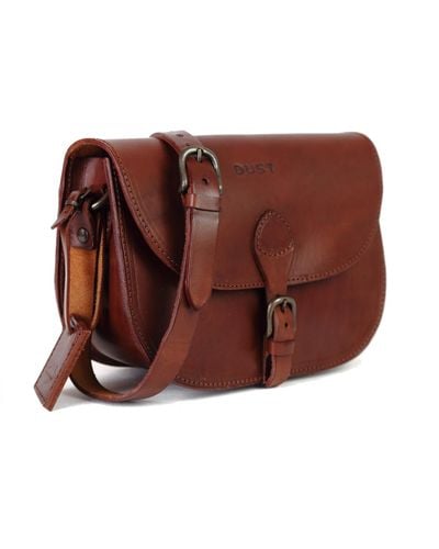 THE DUST COMPANY Leather Hobo Bag In Cuoio Havana - Brown