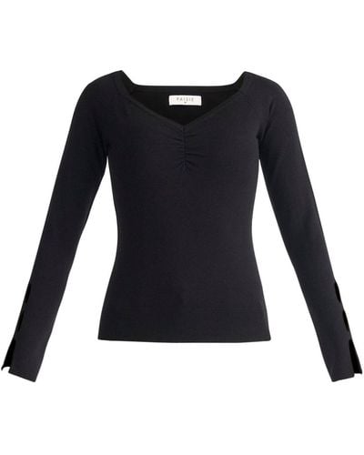 Paisie Sleeve Cut Out Top In - Black