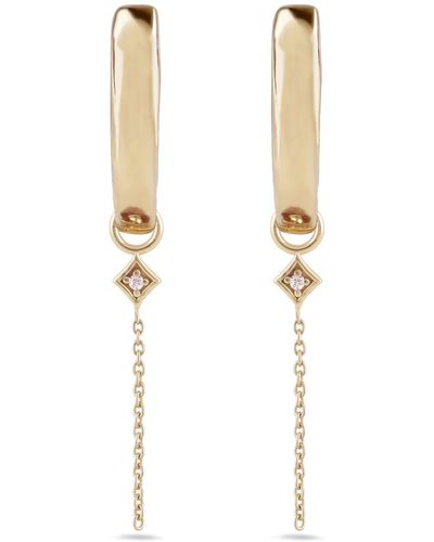 Zohreh V. Jewellery Diamond Star Chain Earring Hoops 9k - Metallic