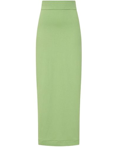 Sophie Cameron Davies Spring Maxi Jersey Skirt - Green