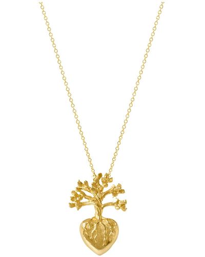 Sophie Simone Designs Frida Heart Necklace - Metallic