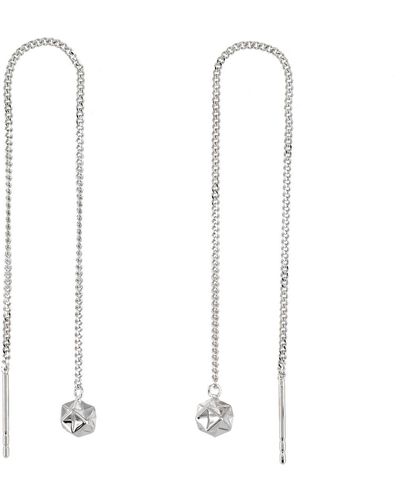 Origami Jewellery Magic Ball Chain Earrings - Metallic