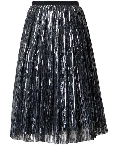 Rumour London Fairy Midi Sequined Skirt In - Metallic
