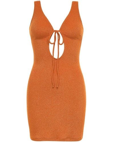 Montce Terra Sparkle Juliet Mini Dress - Orange