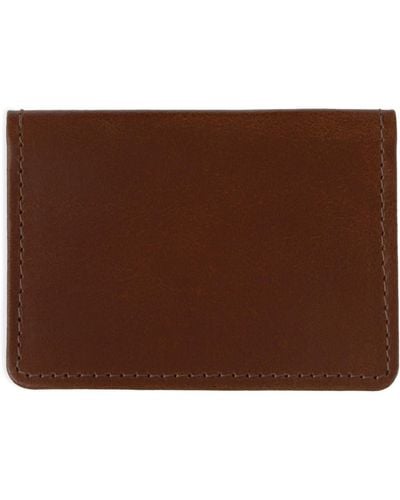 VIDA VIDA Classic Tan Leather Travel Card Holder - Brown
