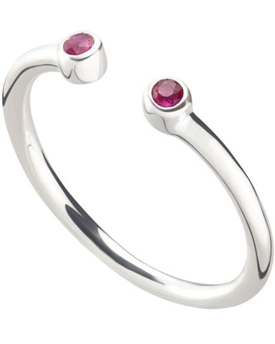 Lily Charmed July Birthstone Open Style Ring - Multicolor
