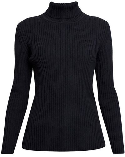 Rumour London Mia Ribbed Turtleneck Sweater - Black