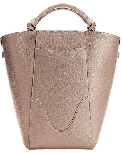 Oleada | Mini Marina Bucket Champagne | Medium Bucket Bag