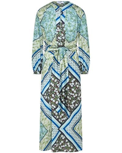 Loom London Alida Scarf Print Maxi Dress - Blue