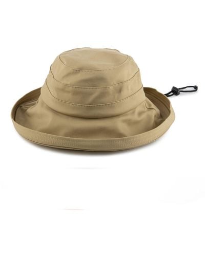 Justine Hats Neutrals Khaki Wide Sun Hat - Natural