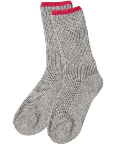 Cove Cashmere Bed Socks - Grey